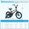 Metal Kids Bike with Adjustable Handlebar and Saddle for Comfortable Riding